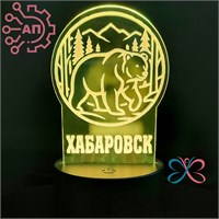 3D светильник- ночник печать с лаком Медведь Хабаровск 34983 34983
