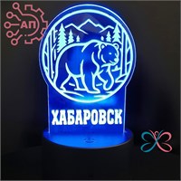 3D светильник- ночник печать с лаком Медведь Хабаровск 34983 34983