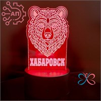 3D светильник- ночник печать с лаком Медведь Хабаровск 34984 34984