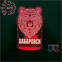 3D светильник- ночник печать с лаком Медведь Хабаровск 34984 34984