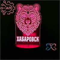 3D светильник- ночник печать с лаком Медведь Хабаровск 34984 34984