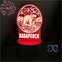 3D светильник- ночник печать с лаком Медведь Хабаровск 34985 34985