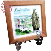 Панно в рамке (дерево) 20х20 серии "Акварель" Коллаж Хабаровск 35028 35028