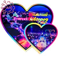 Магнит I Неон голограмма Сердце коллаж Саратов 33554 33554