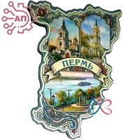 Магнит I Ажурная Карта коллаж Пермь 30588 30588