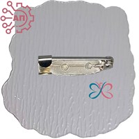 Значок зеркальный + печать с лаком Лиса Шикотан 35038 35038
