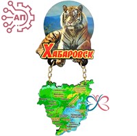 Магнит I качели Тигр с картой Хабаровск 35087 35087
