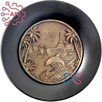 Тарелка сувенирная с 3D вставкой из гипса Коллаж Сочи 35102 35102