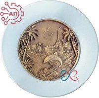 Тарелка сувенирная с 3D вставкой из гипса Коллаж Сочи 35102 35102
