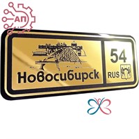 Магнит II зеркальный на пластике (Ш) Номер региона Новосибирск 35110 35110