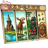 Магнит II Забор дощечки Коллаж Карелия 35175 35175