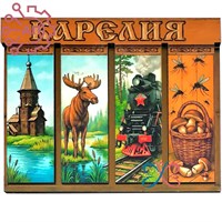 Магнит II Забор дощечки Коллаж Карелия 35175 35175