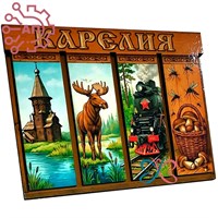Магнит II Забор дощечки Коллаж Карелия 35175 35175