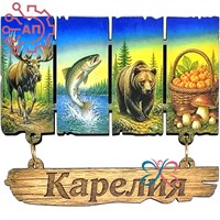 Магнит I с подвесами Дощечки коллаж Карелия 35176 35176