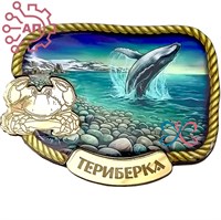 Магнит II со смолой и фурнитурой Канатная рамка с китом Мурманск, Териберка 35213 35213