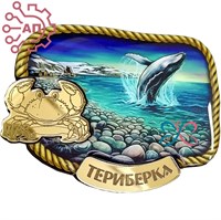 Магнит II со смолой и фурнитурой Канатная рамка с китом Мурманск, Териберка 35213 35213