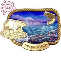 Магнит II со смолой и фурнитурой Канатная рамка с китом Мурманск, Териберка 35213 35213