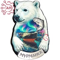 Магнит II со смолой и фурнитурой Белый медведь Мурманск, Териберка 35214 35214