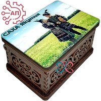 Шкатулка малая резная со смолой Этно 3 Якутия, Горный Бердигестях 35264 35264